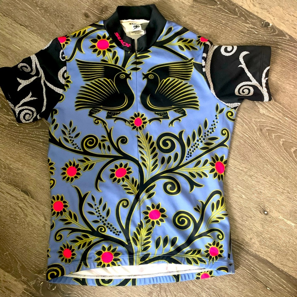 Sugoi Cycling Jersey Purple Tree Branch Size XS/TP